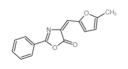 5(4H)-Oxazolone, 4-[(5-methyl-2-furanyl)methylene]-2-phenyl- (en) Structure