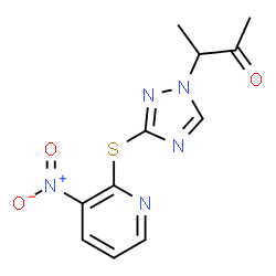 3-(3-[(3-NITRO-2-PYRIDINYL)SULFANYL]-1H-1,2,4-TRIAZOL-1-YL)-2-BUTANONE结构式