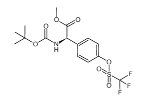 Methyl (2R)-2-{[(tert-butoxy)carbonyl]amino}-2-{4-[(trifluoromethane)sulfonyloxy]phenyl}acetate structure