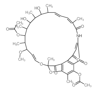 Rifamycin,1,4-dideoxy-1,4-dihydro-1,4-dioxo-, 8-acetate (9CI) structure