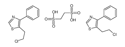 5-(2-chloroethyl)-4-phenyl-1,3-thiazole,ethane-1,2-disulfonic acid结构式