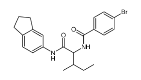 Benzamide, 4-bromo-N-[1-[[(2,3-dihydro-1H-inden-5-yl)amino]carbonyl]-2-methylbutyl]- (9CI) Structure