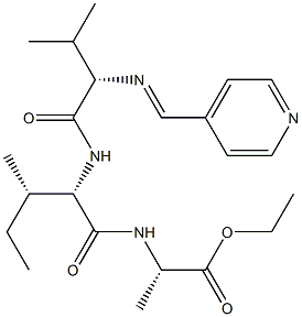 N-(4-Pyridinylmethylene)-L-Val-L-Ile-L-Ala-OEt structure