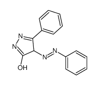 3-phenyl-4-phenyldiazenyl-1,4-dihydropyrazol-5-one Structure