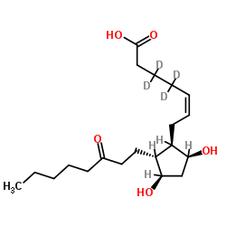 (5Z,9α,11α)-9,11-Dihydroxy-15-oxo(3,3,4,4-2H4)prost-5-en-1-oic acid Structure