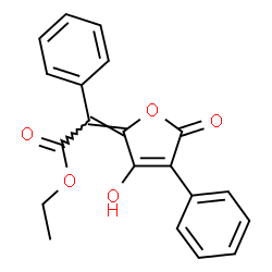 (E)-2-(3-Hydroxy-5-oxo-4-phenylfuran-2-ylidene)-2-phenylacetic acid ethyl ester structure