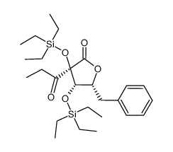 (2S,3S,4R)-4-benzyl-2-propanoyl-2,3-bis(triethylsiloxy)-4-butanolide Structure