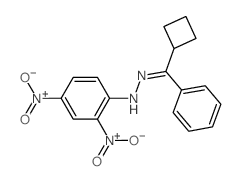 N-[(cyclobutyl-phenyl-methylidene)amino]-2,4-dinitro-aniline structure