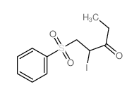 1-(benzenesulfonyl)-2-iodo-pentan-3-one结构式