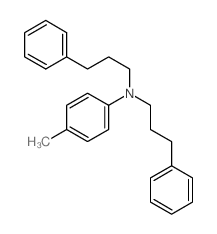 4-methyl-N,N-bis(3-phenylpropyl)aniline structure