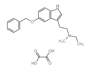 N-ethyl-N-methyl-2-(5-phenylmethoxy-1H-indol-3-yl)ethanamine; oxalic acid structure