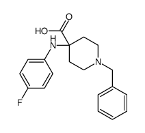 1-benzyl-4-(4-fluoroanilino)piperidine-4-carboxylic acid结构式