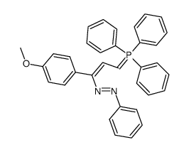 [(E)-1-(4-Methoxy-phenyl)-3-(triphenyl-λ5-phosphanylidene)-propenyl]-phenyl-diazene Structure