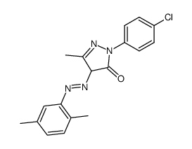 1-(p-Chlorophenyl)-4-(2',5'-dimethylphenylazo)-3-methylpyrazolin-5-on结构式