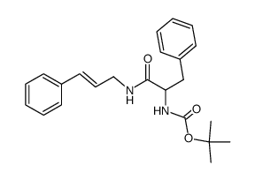 [2-Phenyl-1-((E)-3-phenyl-allylcarbamoyl)-ethyl]-carbamic acid tert-butyl ester结构式