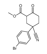 4-(p-Bromphenyl)-2-carbomethoxy-4-cyano-cyclohexanon Structure