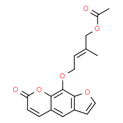 9-[[(E)-4-(Acetyloxy)-3-methyl-2-butenyl]oxy]-7H-furo[3,2-g][1]benzopyran-7-one结构式