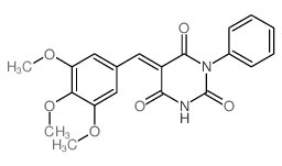 2,4,6(1H,3H,5H)-Pyrimidinetrione, 1-phenyl-5-[(3,4,5-trimethoxyphenyl)methylene]- structure