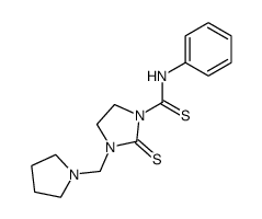 3-pyrrolidin-1-ylmethyl-2-thioxo-imidazolidine-1-carbothioic acid anilide Structure