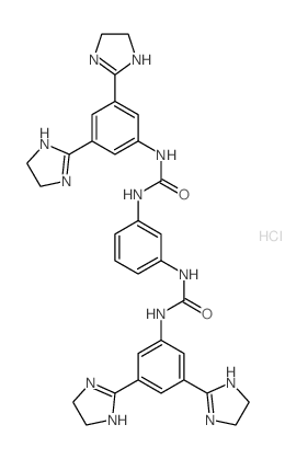 1-[3,5-bis(4,5-dihydro-1H-imidazol-2-yl)phenyl]-3-[3-[[3,5-bis(4,5-dihydro-1H-imidazol-2-yl)phenyl]carbamoylamino]phenyl]urea结构式