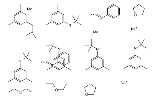 disodium,tert-butyl-(3,5-dimethylphenyl)azanide,ethoxyethane,oxolane,phenylphosphaniumylmethylidynemolybdenum Structure