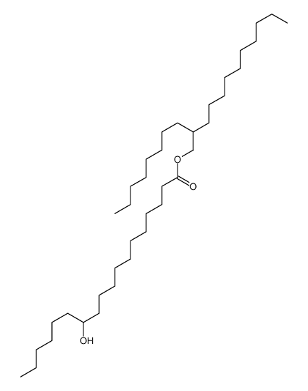 Octadecanoic acid, 12-hydroxy-, 2-octyldodecyl ester structure