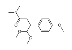 (+/-)-NN-dimethyl-4,4-dimethoxy-3-(p-methoxyphenyl)butyramide Structure