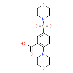 2-MORPHOLIN-4-YL-5-(MORPHOLIN-4-YLSULFONYL)BENZOIC ACID结构式