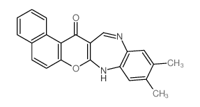 Naphtho[1',2':5,6]pyrano[2,3-b][1,5]benzodiazepin-15(8H)-one,10,11-dimethyl- structure