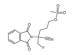 2-Fluoromethyl-2-phthalimido-5-methane-sulfonyloxy-valeronitrile Structure