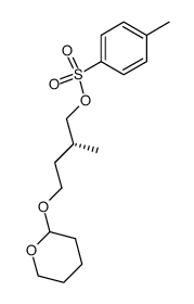 (R)-2-Methyl-4-[(tetrahydro-2H-pyran-2-yl)oxy]butyl p-Toluenesulfonate结构式