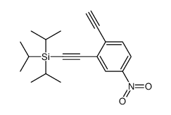 2-(2-ethynyl-5-nitrophenyl)ethynyl-tri(propan-2-yl)silane Structure