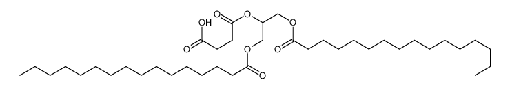 Butanedioic acid, mono(2-((1-oxohexadecyl)oxy)-1-(((1-oxohexadecyl)oxy )methyl)ethyl) ester结构式