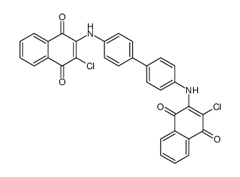 3,3'-dichloro-2,2'-biphenyl-4,4'-diyldiamino-di-[1,4]naphthoquinone结构式