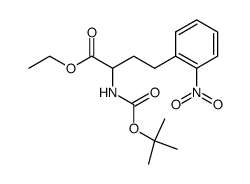 ethyl 2-<(tert-butoxycarbonyl)amino>-4-(2-nitrophenyl)butanoate Structure