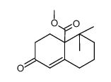 4a-carbomethoxy-4,4a,5,6,7,8-hexahydro-5,5-dimethyl-2(3H)-naphthalenone结构式