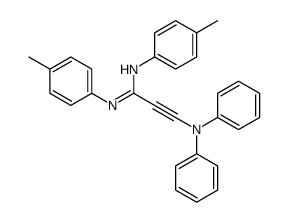 N,N'-bis(4-methylphenyl)-3-(N-phenylanilino)prop-2-ynimidamide结构式