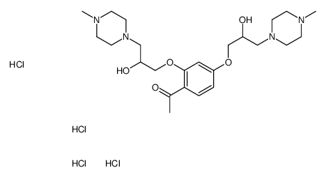 1-[2,4-bis[2-hydroxy-3-(4-methylpiperazin-1-yl)propoxy]phenyl]ethanone,tetrahydrochloride结构式