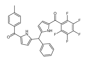 (4-methylphenyl)-[5-[[5-(2,3,4,5,6-pentafluorobenzoyl)-1H-pyrrol-2-yl]-phenylmethyl]-1H-pyrrol-2-yl]methanone Structure