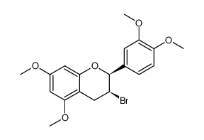 cis-3-bromo-3',4',5,7-tetramethoxyflavan结构式