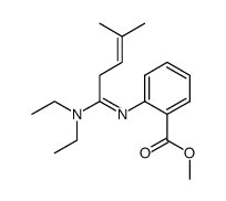 N1,N1-diethyl-N2-(2-methoxycarbonylphenyl)-4-methyl-3-penteneamidine Structure