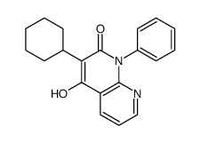 3-cyclohexyl-4-hydroxy-1-phenyl-1,8-naphthyridin-2-one结构式