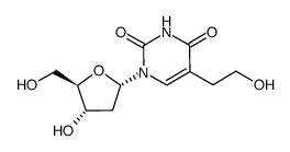 1-(2-deoxy-α-D-erythro-pentofuranosyl)-5-(2-hydroxyethyl)-1H,3H-pyrimidine-2,4-dione Structure