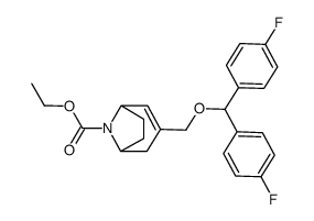 8-ethoxycarbonyl-3-di(4-fluorophenyl)methoxymethyl-8-azabicyclo[3.2.1]oct-2-ene Structure