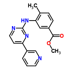 4-甲基-3-[[4-(3-吡啶基)-2-嘧啶基]氨基]苯甲酸甲酯结构式