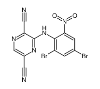 3-(2,4-dibromo-6-nitroanilino)pyrazine-2,5-dicarbonitrile Structure