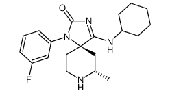 (5R,7S,Z)-4-(cyclohexylimino)-1-(3-fluorophenyl)-7-methyl-1,3,8-triazaspiro[4.5]decan-2-one picture