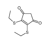 4,5-bis(ethylsulfanyl)cyclopent-4-ene-1,3-dione Structure