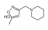 5-methyl-3-(piperidin-1-ium-1-ylmethyl)-1,2-oxazole,chloride Structure