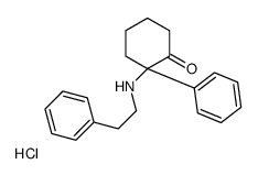 2-phenyl-2-(2-phenylethylamino)cyclohexan-1-one,hydrochloride Structure